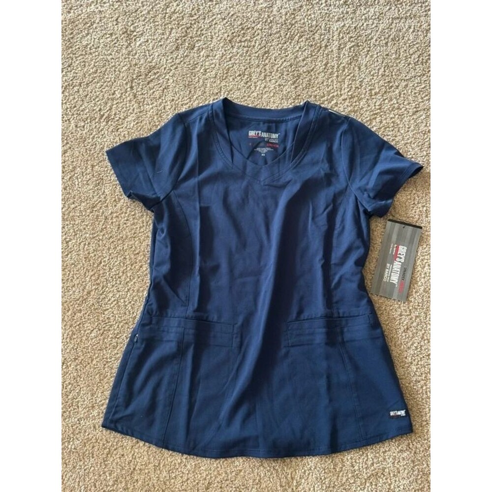 Grey's Anatomy Scrub Top Women's XS Extra Small NWT Medical Nursing Healthcare